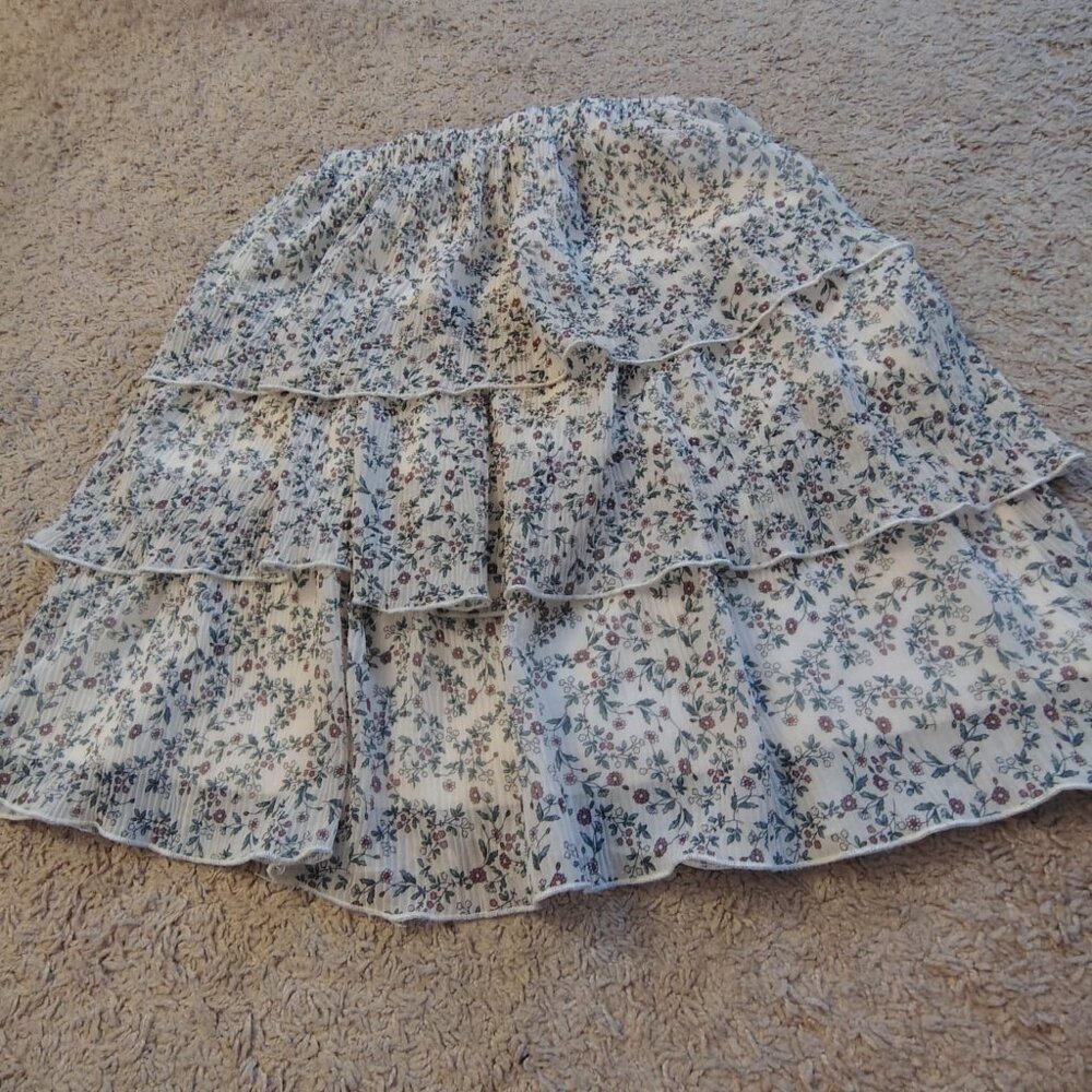 Ruffled Floral Skirt